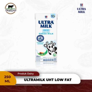 Ultra Milk Susu UHT 200ml / 250ml - Pilih Rasa Low Fat 250ml