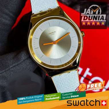 JAM TANGAN WANITA SWATCH ORIGINAL KULIT WHITE SWATCH SYXG128 SWATCH SYXG 128 JAM WANITA NG SKIN SWAT