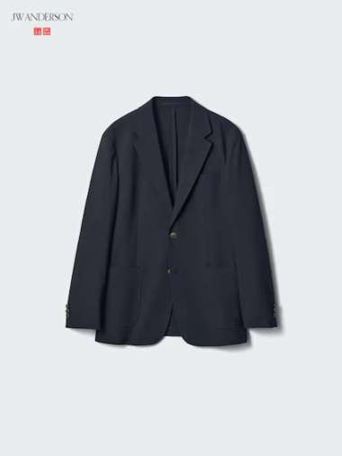 UNIQLO JWA JW ANDERSON Miracle Air Blazer Jas Pria NAVY L