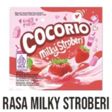 Cocorio Minuman Serbuk 1 Renceng Isi 10 Sachet Milky Stroberi