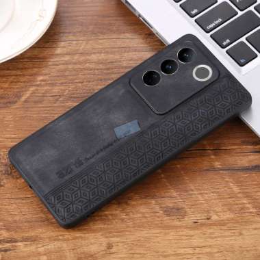 Case Aesthetic Vivo V27e Original Azns Luxury Aesthetic Retro Case Hitam