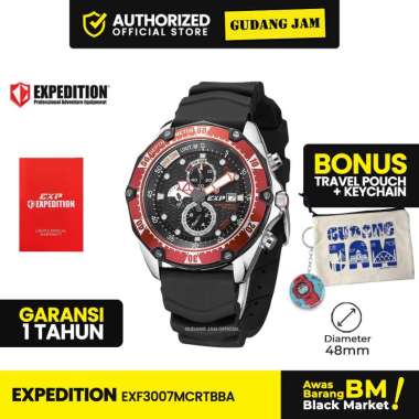 Jam Tangan Pria Analog Expedition EX 3007 MCR Series Silicon Strap EXF3007MCRTBBA