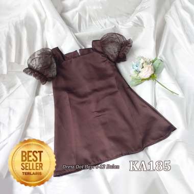 Dress Bayi Warna Coklat Mahogany Usia 0 6 12 Bulan Model Modern Klasik Elegan Terbaru 2025 Baju Gaun