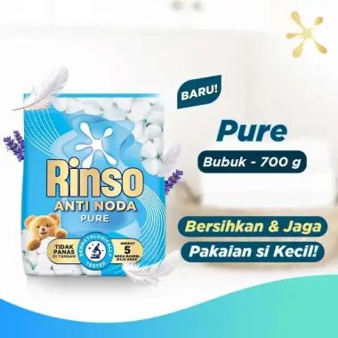 Rinso Baru Detergen Bubuk Varian Pure 700g
