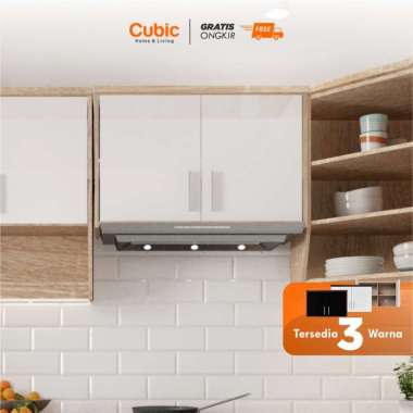 Cubic Kitchen Set 2 Pintu Minimalis / Rak Atas Dapur Kecil / ELENA AVE KSA 2P S White-BlackEm