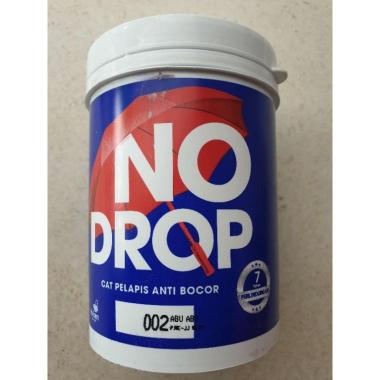 Cat Tembok No Drop Cat Pelapis Anti Bocor Tahan Air 1 Kg Warna Abu-Abu
