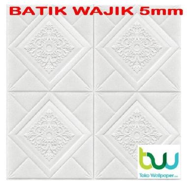 Wallpaper Dinding 3D 70 x 77 cm - Foam Bata / Kayu / Batik / Brick KOTAK MERAH 3MM