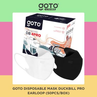 Goto Masker Duckbill PRO 4 Ply Face Mask Earloop 4ply Box Isi 50 Pcs 4 ply Putih warna