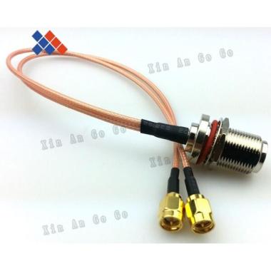 Pigtail Dual SMA to N female / Pigtail 2x Rp-SMA TO N female