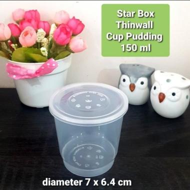 Murah TEBAL Cup puding 150 ml + tutup cup selai agar2 jelly slime cake
