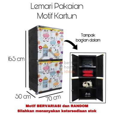 Lemari Pakaian Plastik- Motif Kartun