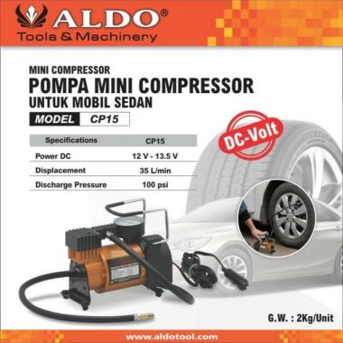 ALDO MINI KOMPRESOR ANGIN DC 12V 150PSI BATERAI DARURAT MOBIL MOTOR 12