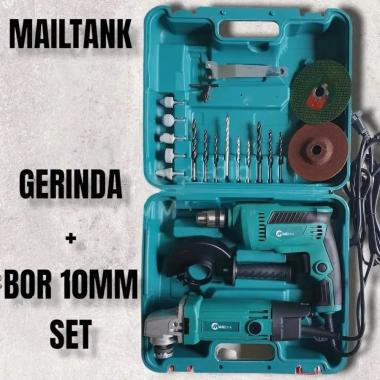 MAILTANK GERINDA + BOR 10MM SET SH01-119 ANGLE GRINDER DRILL MATA SET