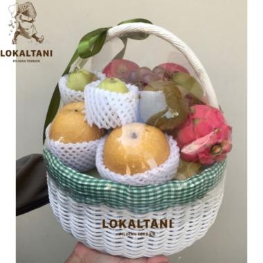 Big Parcel Buah/ Hampers Buah Keranjang Rotan Premium/Parcel Buah Keranjang rara