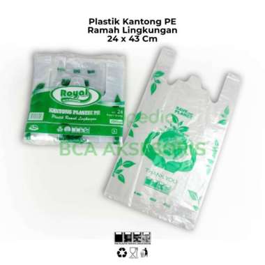 Kantong Plastik Kresek PE oxium HD24 & HD15 Bening Transparan berMOTIF Ramah Lingkungan OXIUM HD24 R