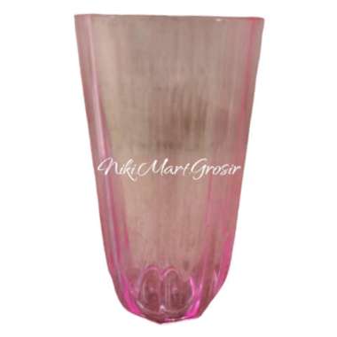 Gelas Kaca Plastik 207 / Gelas Acrylic Bening / Gelas Akrilik Warna 375 ml