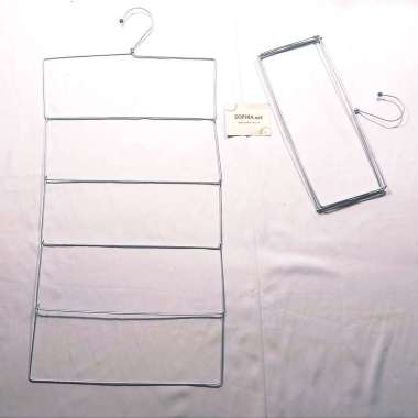 hanger gantungan cantolan kastok jilbab kerudung syal besi 5 susun
