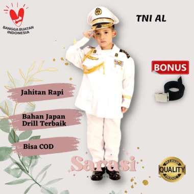 BAJU TNI AL ANAK LAKI LAKI KOSTUM TNI AL ANGKATAN LAUT ANAK LAKI LAKI - No 1 (2-3 Th)