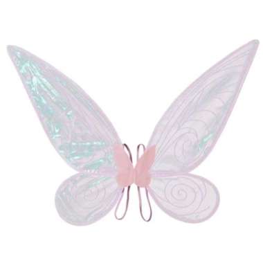 ELF WING CLEAR SWIRL FAIRY WINGS SAYAP PERI ANAK TRANSPARAN - Merah Muda