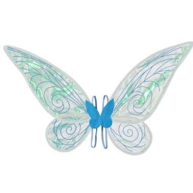 ELF WING CLEAR SWIRL FAIRY WINGS SAYAP PERI ANAK TRANSPARAN - Biru
