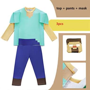BAJU KOSTUM ANAK MINECRAFT - S Steve