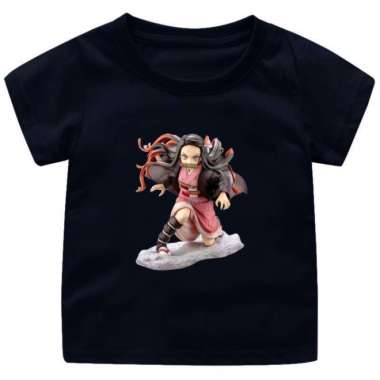 BAJU ANIME ANAK CEWEK-COWOK NEZUKO KAMADO 1-12TAHUN UK.S-5XL 10WARNA - 5XL/L dewasa Hitam