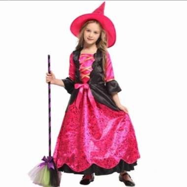 COSTUME WITCH TODDLER COSTUME HALLOWEEN KOSTUM PENYIHIR ANAK COSPLAY -