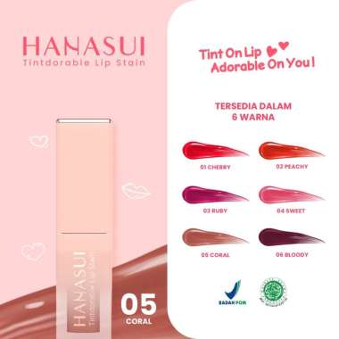 HANASUI Tintdorable Lip Stain | Liptint 05. Coral