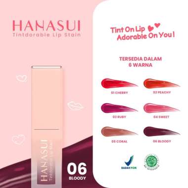 HANASUI Tintdorable Lip Stain | Liptint 06.Bloody