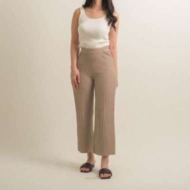 Noir Sur Blanc Pleated Pants Brown