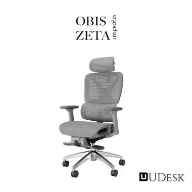 Obis Zeta Ergonomic Chair for Office and Gaming with footrest Blue