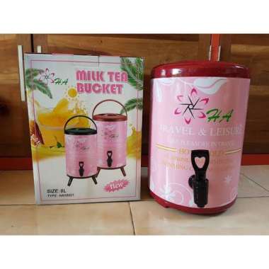 Milk tea bucket 8 liter merk HA( WARNA HIJAU SAGE) /milk tea bucket/water tank jug dispenser panas d