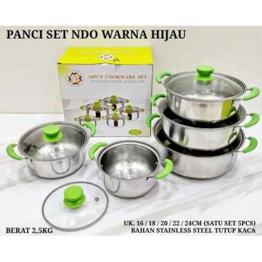 Panci set isi 5 tutup kaca Pake bubble