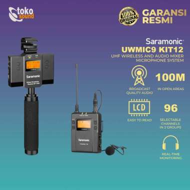 Saramonic UwMic9 Kit12 - UHF Wireless & Audio Mixer Microphone System