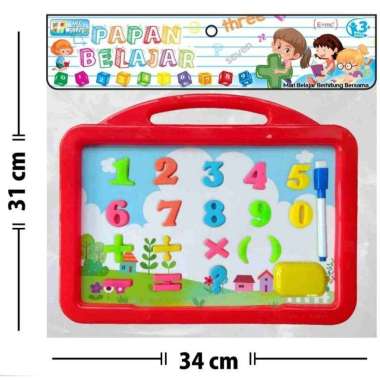 Mainan Edukasi Anak Papan Tulis Spidol dan Papan Angka Magnetic