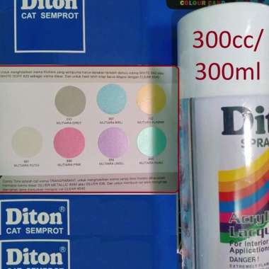 DITON Spray Paint Pilox Pilok Cat Semprot Warna Mutiara / Pearl / MUTIARA COLOURS (300cc / 300ml) 89