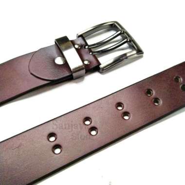 VERISH Gesper Kulit/Sabuk Kulit Pria/Ikat Pinggang Pria Kulit Asli Jarum 2 Terbaru Coklat/Jarum 2