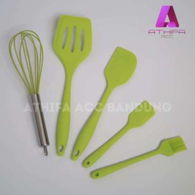 Spatula Silikon Gel Set Hijau