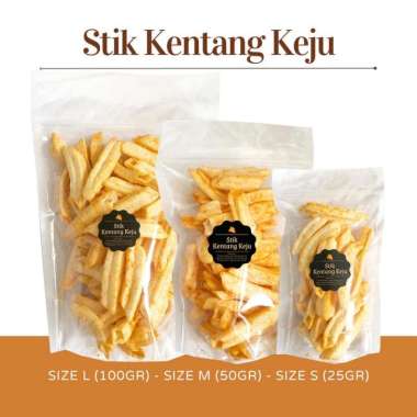 Stik Kentang Asin / Keju (L) / Potato Stick / Snack Camilan Cemilan S (25gr) - Keju