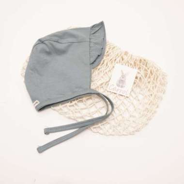 Carrol n Barrol Bonet Ruffle Cotton - Topi Ruffle Bayi Katun Deep Turqouise