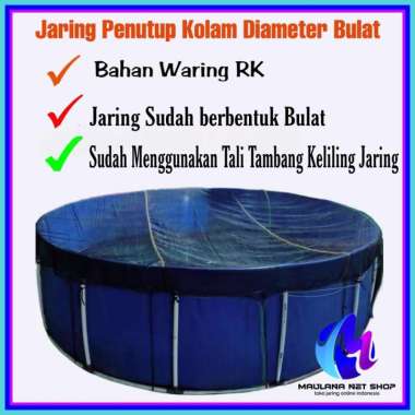 jaring penutup kolam ikan bulat diameter Diameter 4
