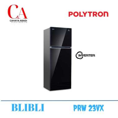 KULKAS POLYTRON INVERTER 220 L PRW 23VX PRW 23 VX PRW23VX LEMARI ES 2 PINTU POLYTRON