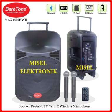 Baretone MAX15MHWR Speaker Aktif Portable 15 Inch Multicolor