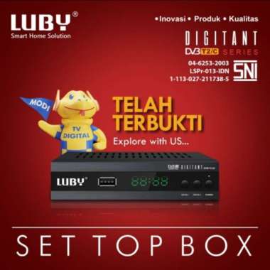 SET TOP BOX LUBY RECEIVER SIARAN TV DIGITAL DVB T2-02 STB SETOP BOK TV - HANYA STB+RCA, LUBY STB+HDM