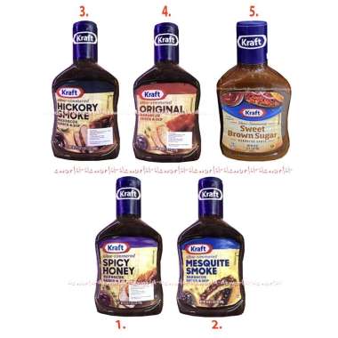 Promo Harga Kraft Barbecue Sauce Sweet Brown Sugar 510 gr - Blibli