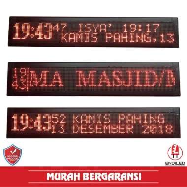 JAM JADWAL MASJID RUNNING TEXT OTOMATIS IQOMAH - LORENA