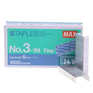 Isi Staples MAX Besar No 3 -1M No.3-1 M untuk Refill Stapler No 3 HD-3D HD-50