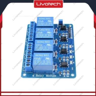 Module Relay 4 Channel 5V Optocoupler 250Vac 30Vdc 10A DC-AC Modul 4Ch