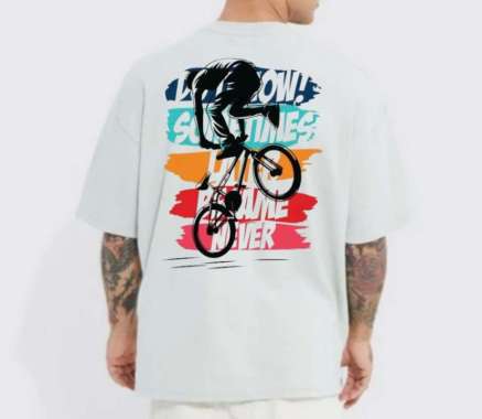 Baju atasan kaos tshirt distro pria/wanita katun silhoute bmx m/l/xl down bmx M