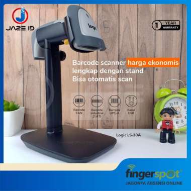 Logic LS30A Laser Barcode Scanner Stand Otomatis Scan DENGAN STAND